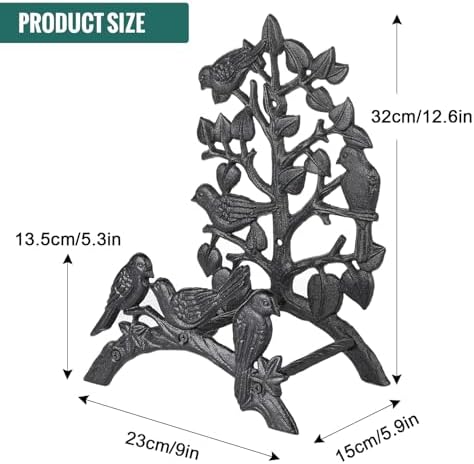 Sungmor Cast Iron Garden Hose Holder - Wall Mounted Retro Style - Image 6