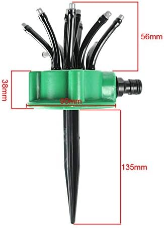 Practical Garden Tools Irrigation Noodle Head Flexible 360 Degree Water Sprinkler Spray, Nozzle Lawn Garden Irrigation Sprinkler (Cor : 1PCS) - Image 6
