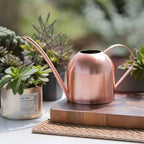Housoutil Rose Gold Stainless Steel Watering Can with Long Spout, 500ml Indoor Garden Sprinkler Pot, Rustproof Plant Watering Bottle for Houseplants and Patio Gardening - Image 3