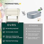 Permasteel Raised Garden Bed with Legs, Planter Box with EnGrow™ TrueSoil™ Technology for Vegetables, Flowers, Herbs, and Fruit, Outdoor Indoor, Storage Shelf, Caster Wheels, Ivory - Image 5