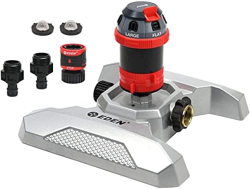 Eden 96122 6-Pattern Mobile Rotary Sprinkler Bundle with Melnor 65131AMZ Mini Oscillator Sprinkler, Waters Up to 80 ft. Diameter - Image 2