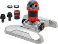Eden 96122 Metal Base 6-Pattern Rotary Gear Drive Sprinkler | Quiet Operation, Adjustable Range, 5°- 360° Coverage, Flow-Through Design for Customized Watering, Quick Connect Starter Set Included by EDEN