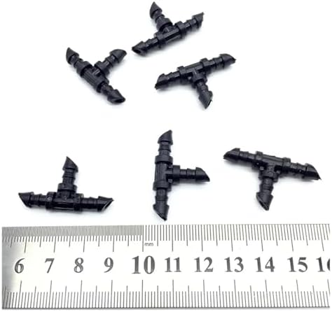 Exquisite Upgrade T Barbed for 4/7 mm Tube 3-Way Hose Splitters for Garden Drip Irrigation Hose Connector 1/4 Inch Hose 50 Pcs Durable - Image 3