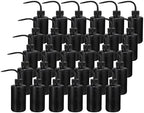 PATIKIL 250ml 8oz Succulent Eyelash Tattoo Wash Bottle, 30 Pcs Plastic Watering Squeeze Bottle Rinse Bottle for Plant Eyelash Extensions Irrigation Lab Gap Cleaning, Black by PATIKIL
