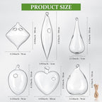 Zopeal 6 Set Wall Hanging Glass Planter Terrarium Propagation Station Vase Container Watering Squeeze Bottle with Rope and Hook for Hydroponic Plants Flower Home Decor Gifts (Classic Style) - Image 2