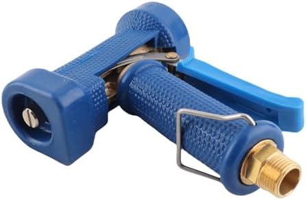 Hose Nozzle, Copper Spray Head with On Off Handle for Cleaning Kitchen Garage Floors Driveway Cement Road, G1/2" Thread Watering Plants (C blue gusset spray gun (4 points outer teeth) - Image 4