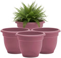 Bloem Ariana 10" Plastic Self-Watering Planter, Dusty Rose, 4-Pack by Bloem