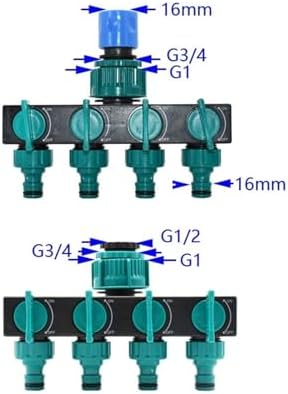 Hoses Connector Garden Hose Distributor 4-Way Faucet Hose Water Distributor Faucet Connector G1/2 G3/4 G11PCS(C-2) - Image 3