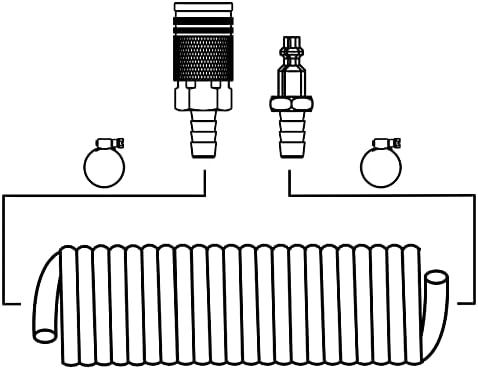 Air Coupler with 1/4 Hose Barb, Industrial M-Type, 1/4 Inch Body Size, Brass Material, 10 Pieces Air Compressor Hose Fittings - Image 4