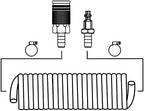 Air Coupler with 1/4 Hose Barb, Industrial M-Type, 1/4 Inch Body Size, Brass Material, 10 Pieces Air Compressor Hose Fittings - Image 4