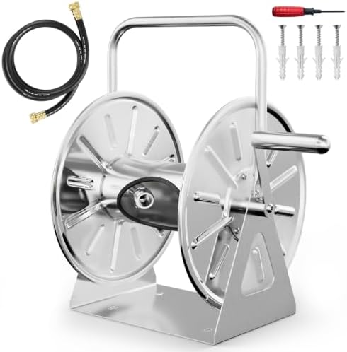 SPECILITE Garden Hose Reel, Holds 5/8In 75ft Capacity, with 6ft Leader Pipe by SPECILITE