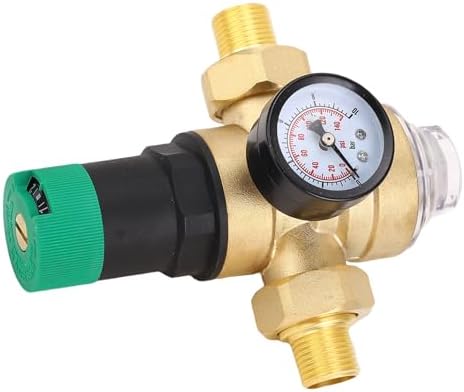 LiebeWH Water Pressure Regulator, Adjustable Brass Reducer with Filter, 0.1 to 122F Pressure Meter for Garden and RV Use (1/2 inch (DN15)) - Image 7