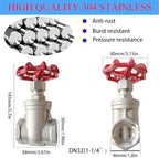 1-1/4" NPT 304Stainless Steel Gate Valve DN32 - Image 3