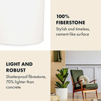 Fox & Fern Large Planter for Indoor or Outdoor, White Matte, 12 & 14.6 Inch - Image 4