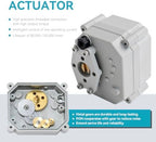 BACOENG Motorized Ball Valve, 1/2" Brass 3 Way L Type Auto Return Horizontal Electrical Ball Valve, AC/DC9-24V - Image 4