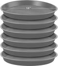 Eccliy 6 Pack Plastic Plant Saucer, Round, 16 Inch, Gray by Eccliy