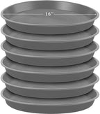 Eccliy 6 Pack Plastic Plant Saucer, Round, 16 Inch, Gray by Eccliy