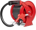 Fuel Hose Reel 1" x 50 ft, Retractable Diesel Reel with Fueling Nozzle by Brearo