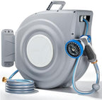 Retractable Garden Hose Reel, 1/2 in x 65 ft Wall Mounted Hose Reel by RetractableGardenHoseReel