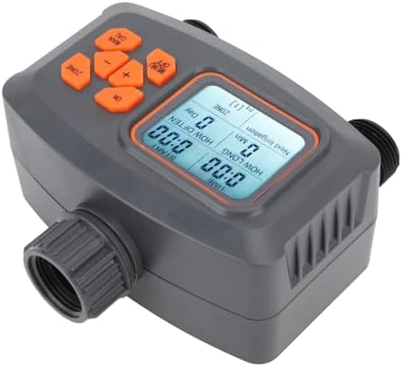 2 Outlet Hose Watering Timer 2 Zone Sprinkler Timer with Rain Sensor Automatic Irrigation Controller with G3 4 Male to G1 2 Female Adapter Horticulture Watering Timer Controller - Image 2