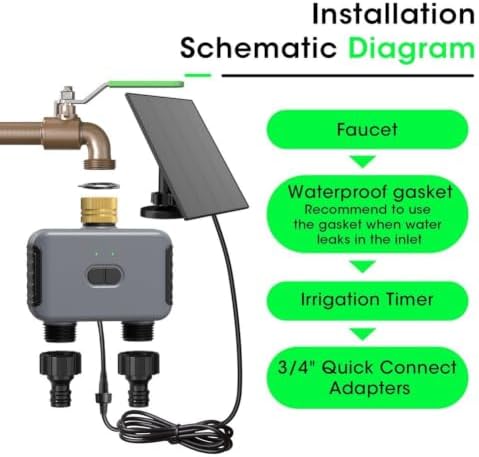 Solar WiFi Water Timer WiFi Solar Irrigation Controller Waterproof - Image 6