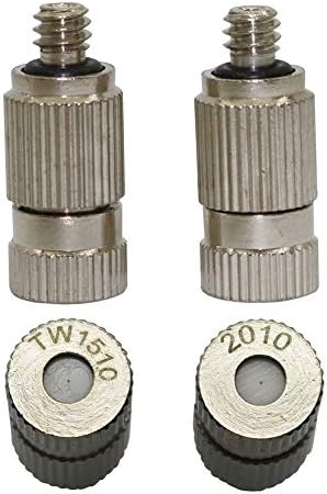 Quick Connect Hose Fittings 3/16" Male Thread Spray Nozzle Garden Sprinkler Plant Cooling Systeem High Pressure Misting Nozzles Fogging Sprayers 40 Pcs (Color : 0.2 mm Mist) by Unknown