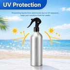 12 Pack 500ml Aluminum Spray Bottles Empty Reusable Refillable Mister Metal silver Water Sprayer Tool for Hair Hairdressing Tattooing Greening BBQ Spritzer Bottle for Smoker - Image 5