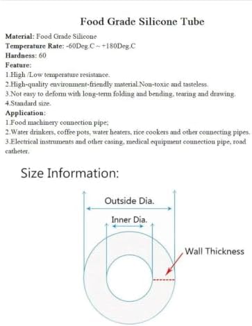 Food Grade Black Silicone Rubber Hose, Flexible Nontoxic Tube ID 10-M - Image 3