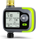Sprinkler Timer, Watering Timer Brass Inlet for Garden Hose, Programmable Hose Timers w/Rain Delay, Outdoor Soaker Auto& Manual Drip Irrigation Controller System for Lawn Yard Greenhouse by Evernexta