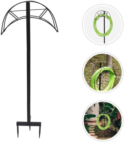 Freestanding Garden Hose Holder Stand, Iron Rack for Outdoor Use - Image 7