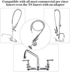 Gray Spray Valve with 38" Pre Rinse Hose, 38" Flexible Stainless Hose with High Pressure Pre Rinse Sprayer Nozzle Head Assembly Kit for Commercial Restaurant Industrial Kitchen Faucet - Image 2