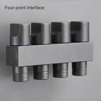 Brass Garden Hose Splitter 4 Outlet - Leak for proof Water Distributor with Flow Control Valves - Outdoor Faucet Manifold for Lawn Watering - 3/4 Inch Connection Black(Grey) - Image 5