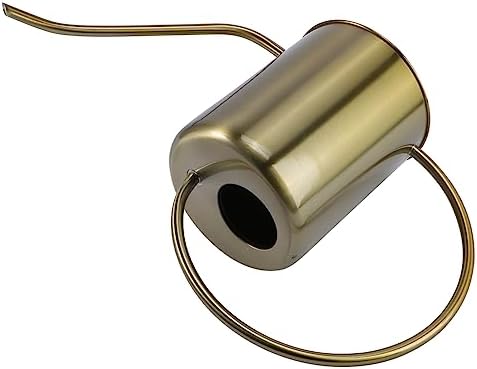 Stainless Steel Watering Pot 2000ml Long Spout Brass Garden Can by BESPORTBLE