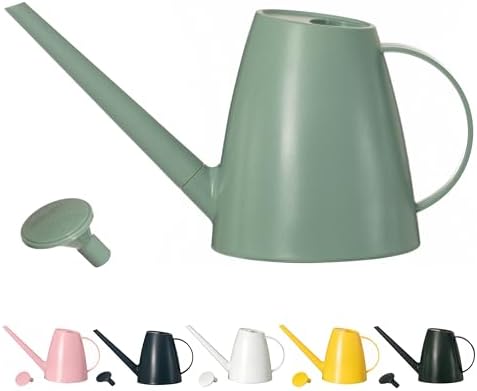 Modern 1.8 Liter Plastic Watering Can with Detachable Spout and Sprinkler Head, Designed for Controlled Pouring and Easy Handling, Light Green by Gardenised