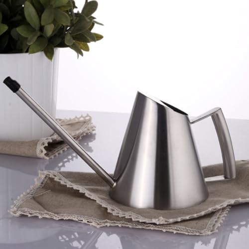 TIDTALEO Stainless Steel Watering Pot Garden Planting Tool 1500ml Metal Watering Can with Long Spout for Indoor and Outdoor Flowers - Image 6
