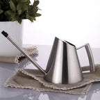 TIDTALEO Stainless Steel Watering Pot Garden Planting Tool 1500ml Metal Watering Can with Long Spout for Indoor and Outdoor Flowers - Image 6