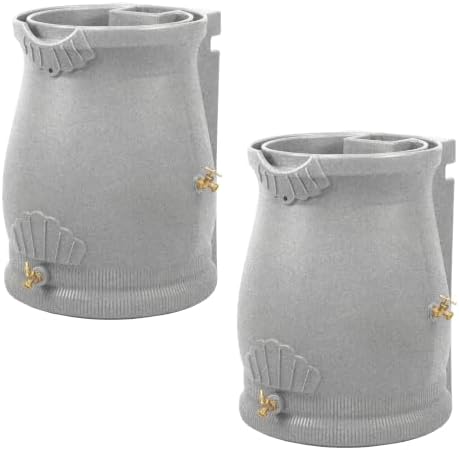 Good Ideas Rain Wizard Urn Shaped Water Collection Barrel 50 Gallon, 2 Pack by GoodIdeas