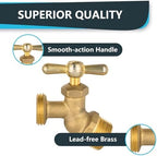 5Pack Seelink 3/4" MIP x 3/4" MHT No-Kink Hose Bibb Valve - Image 4