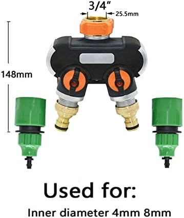 Garden Hose Splitter 2/4-way Garden Tap Y-Type Water Connector Agriculture Water Pipe Fittings 1Pcs (Color : L) - Image 2