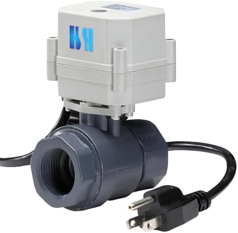 1/2" 3/4" 1" 110-230VAC Normally Closed/Open CF8/Stainless Steel 304 Motorized Electrical Ball Valve With U.S. Plug (1 inch Plastic, Normally Closed) - Image 2