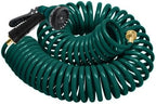 Coil Hose 50FT EVA Coil Garden Hose With 3/4'' Brass Connector by Garden