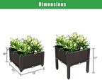 Ochine Raised Garden Bed Planter Box Kit Self-Watering Plastic Elevated Garden Beds Flowers Vegetables Herbs DIY Gardening Outdoor Indoor Planting Grow Box Container for Garden Patio Balcony Backyard - Image 6