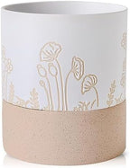 Nihow Self Watering Pots for Indoor Plants,6 Inch,White & Nature by Nihow