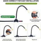 360° Curved Garden Automatic Irrigation System, Omnidirectional Smart Sprinkler System, Adjustable Nozzle, Quick Installation for Lawns, Flower Beds, Greenhouses & Farms (16.4Ft Set (5 Nozzles)) - Image 6