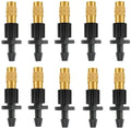 Adjustable Sprinkler with Micro Spray Mister Emitters, Copper Misting Nozzle Set for 4/7mm Hose Low Pressure Atomizing Sprayer 20pcs Brass Nozzle + Single Barb by Unknown