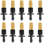 Adjustable Sprinkler with Micro Spray Mister Emitters, Copper Misting Nozzle Set for 4/7mm Hose Low Pressure Atomizing Sprayer 20pcs Brass Nozzle + Single Barb by Unknown