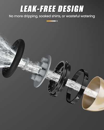 RAINPOINT Garden Hose Nozzle, Hose Sprayer Nozzle with 9 Spray Patterns, High Pressure Water Hose Nozzle Heavy Duty Metal Hand Sprayer, Watering Plants and Lawn, Car Washing, Pet Showering - Image 4