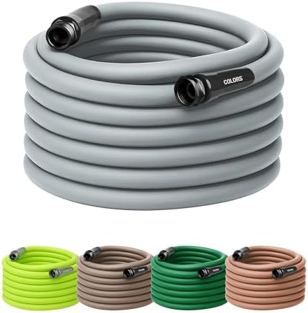 Flexzilla Colors Garden Hose 5/8 in. x 75 ft., Lightweight All-Weather Water Hose, Durable and Flexible, Leak-Free Connections, Slate Gray by Flexzilla