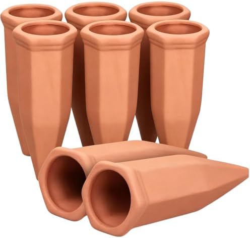 Terracotta Self Watering Spikes, 8 Pack Waterer Stakes by Unknown