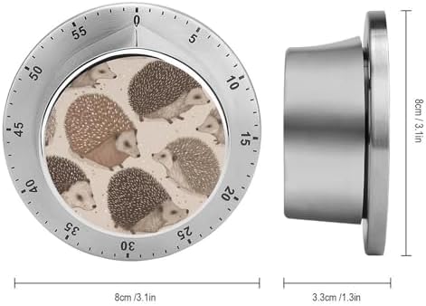 Mechanical Kitchen Timers for Cooking,Small Animal Pattern Printed 60 Minute Magnetic Countdown Timer,Cute Cooking Timers with Alarm,Stainless Steel Time Timer Manual No Batteries Required - Image 2